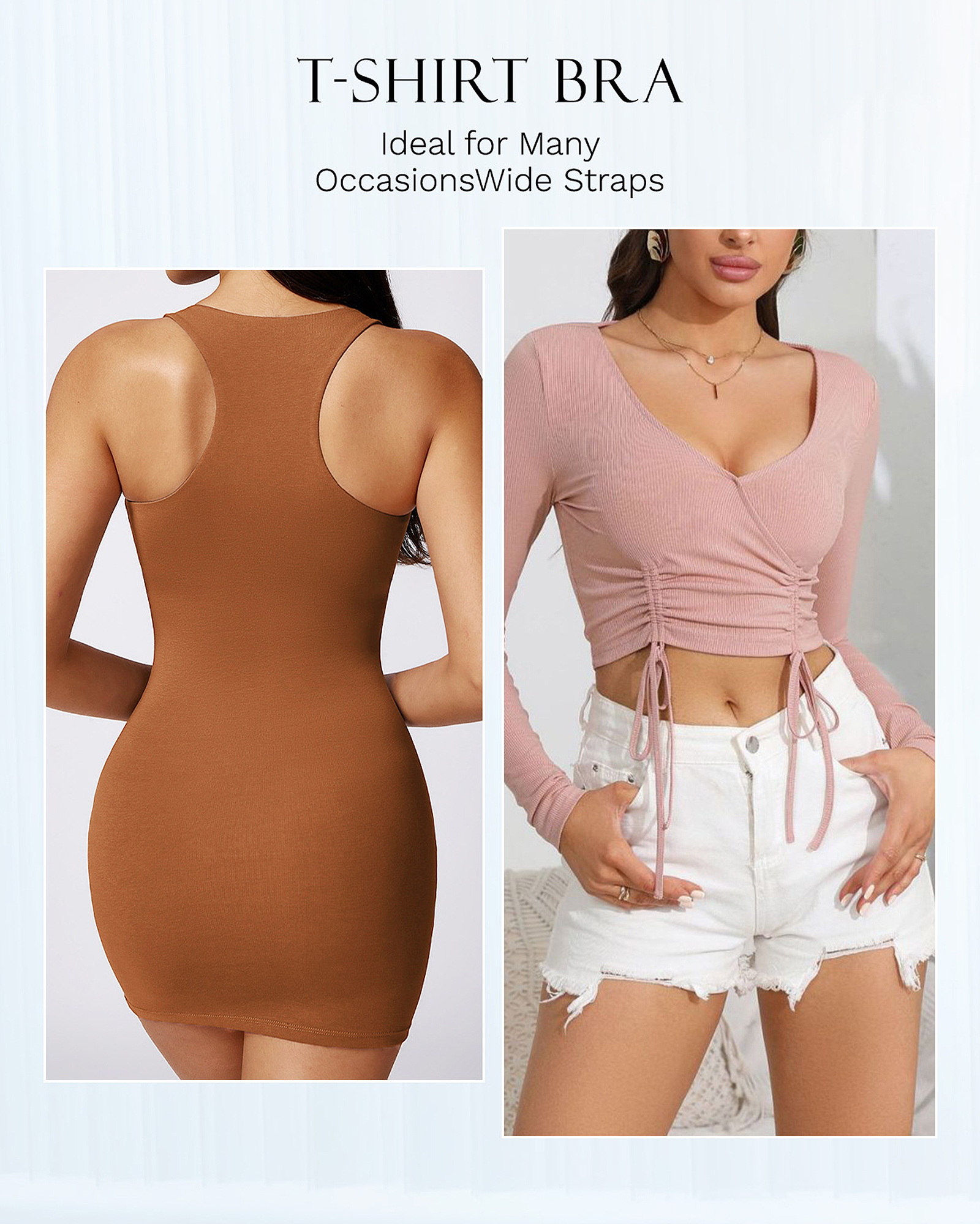 Front Closure Push Up Padded Seamless Racerback T-Shirt Underwire Bra