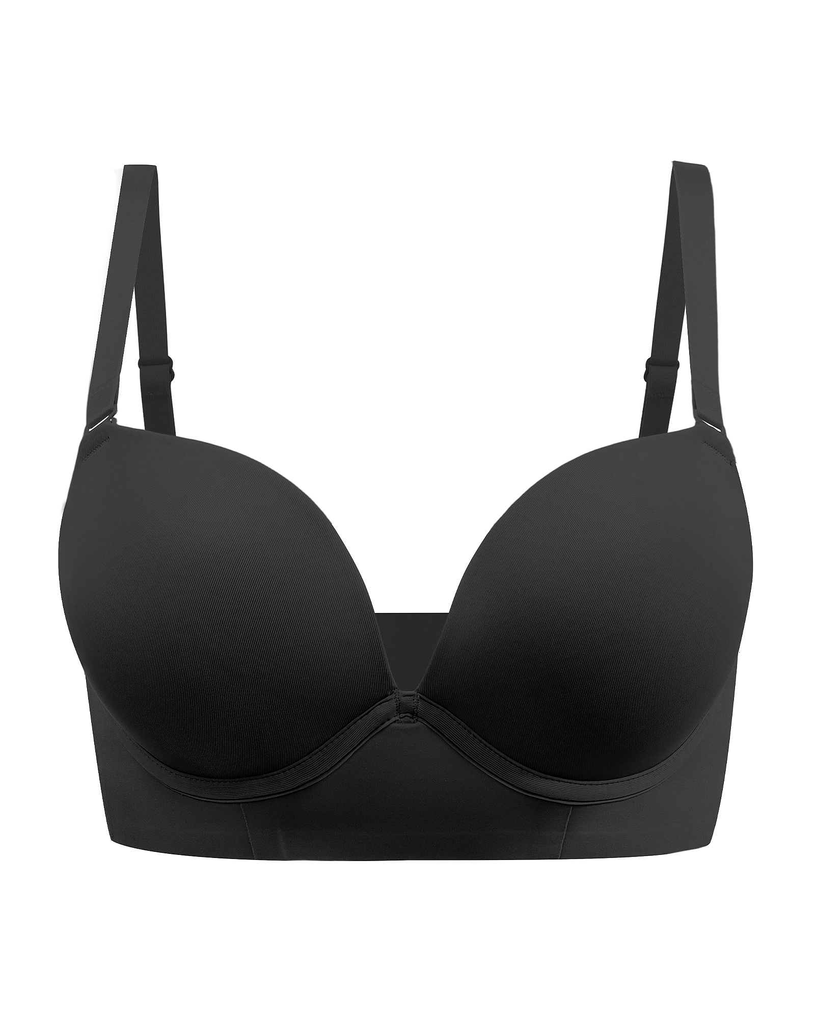 Padded Push Up Seamless Longline Smooth Underwire T-shirt Bra