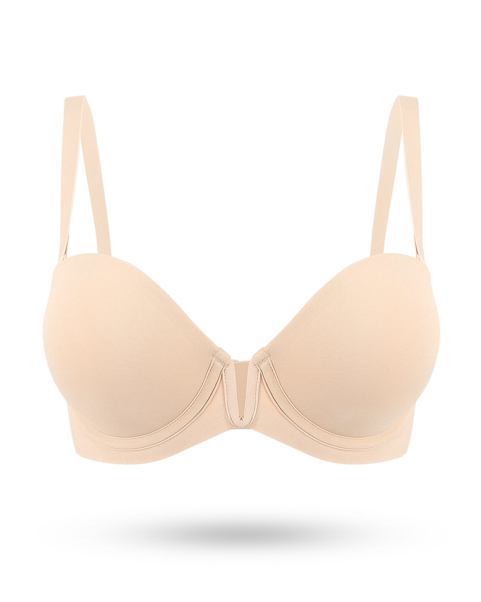 Strapless Padded Push Up Non Slip Deep V Plunge Underwire Bras