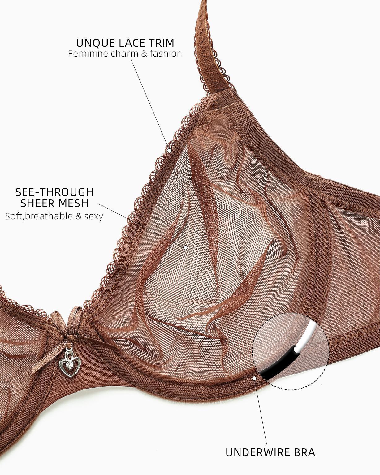 Sheer Mesh Support Bras