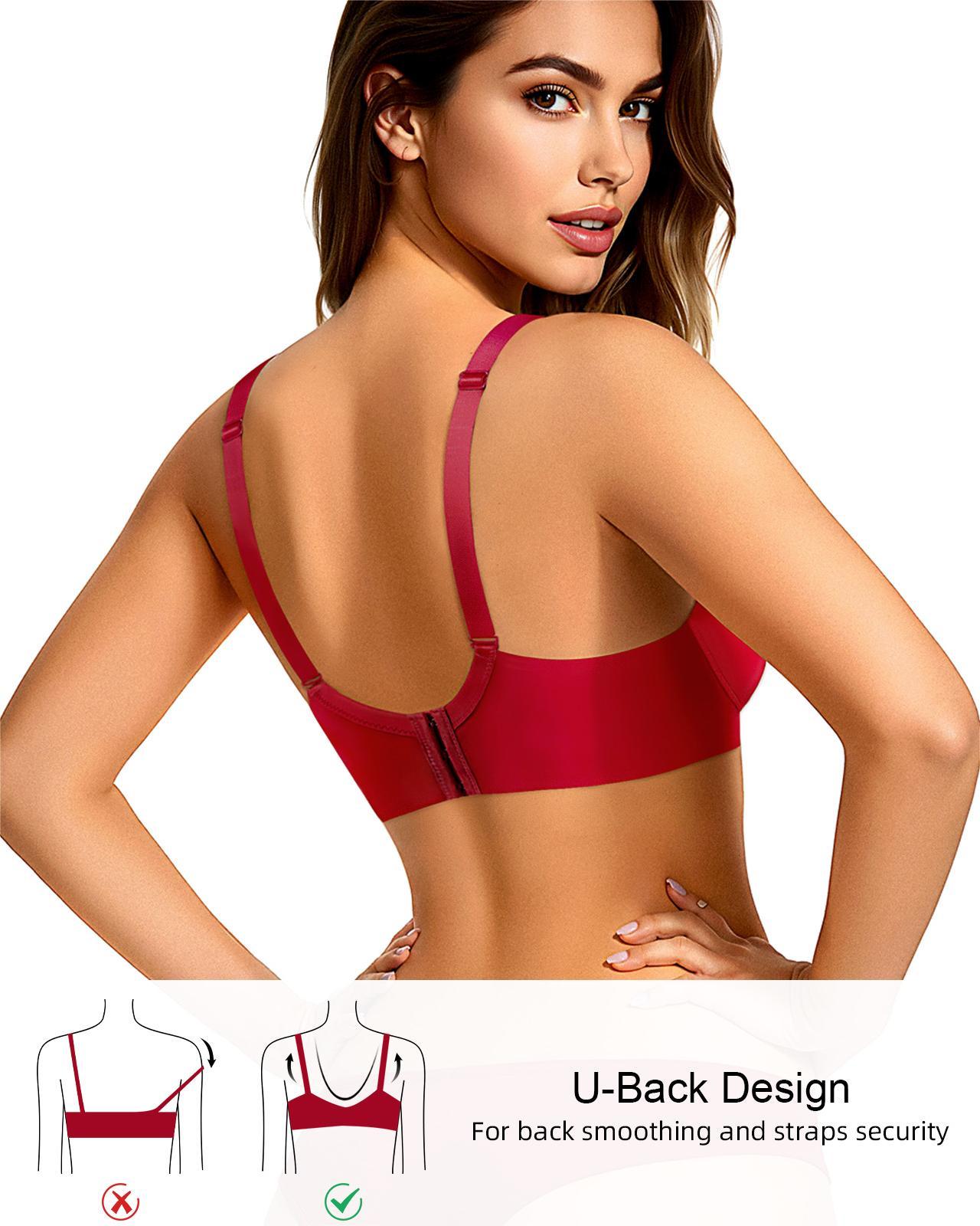 Push Up Padded Deep Plunge Lace Underwire T-Shirt Bra