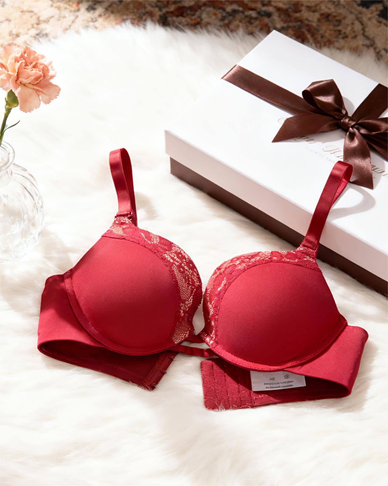 Push Up Padded Deep Plunge Lace Underwire T-Shirt Bra