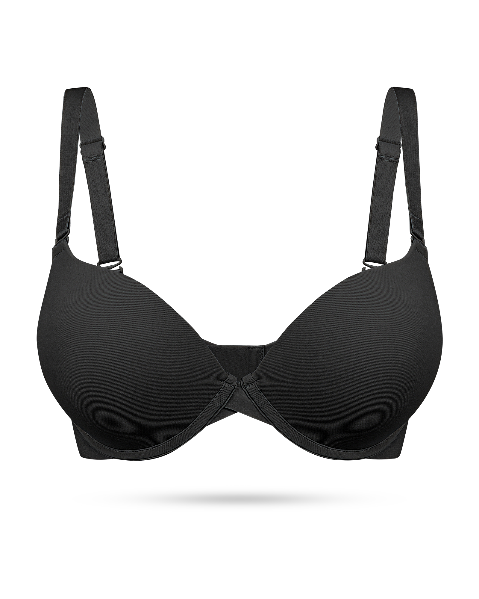 Push Up Padded Plunge Bra Seamless Underwire T-Shirt Deep V Bras