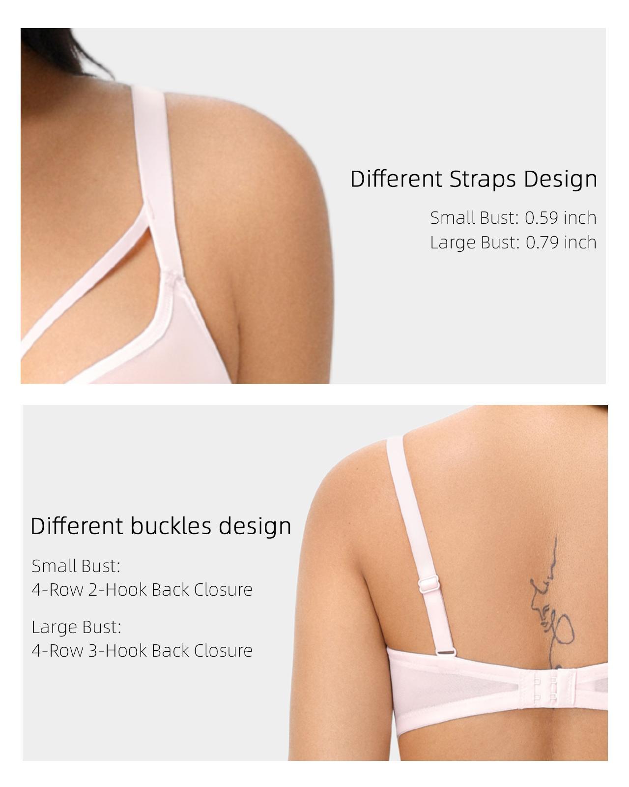 Sexy Plunge Unlined Mesh Underwire Sheer Minimizer Comfortable Bra