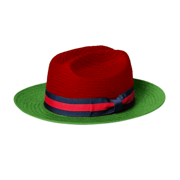 SG Miller Ranch Two Tone Fedora -FireBrick Green