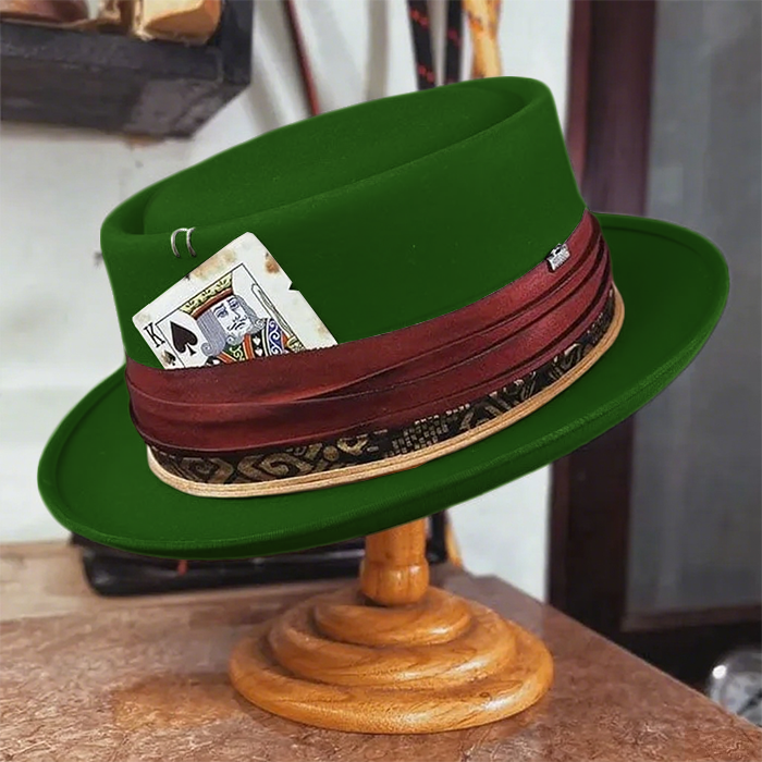 Custom Porkpie- Dark Green