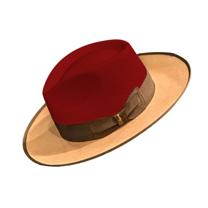 Exclusive Panama and Felt Two Tone Fox-Red(Camel)