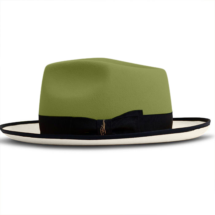 [Copy]Limited - The Fox Fedora - Army Green Ivory