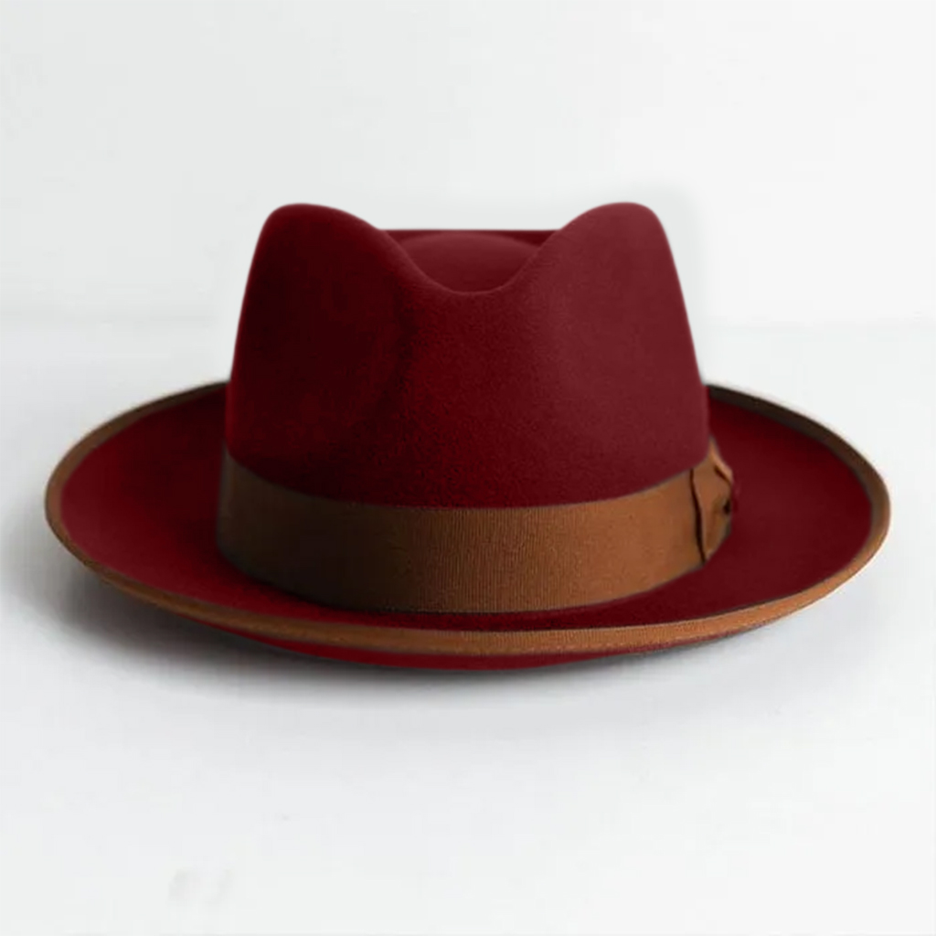 Ranch Old City Fedora Hat-FireBrick