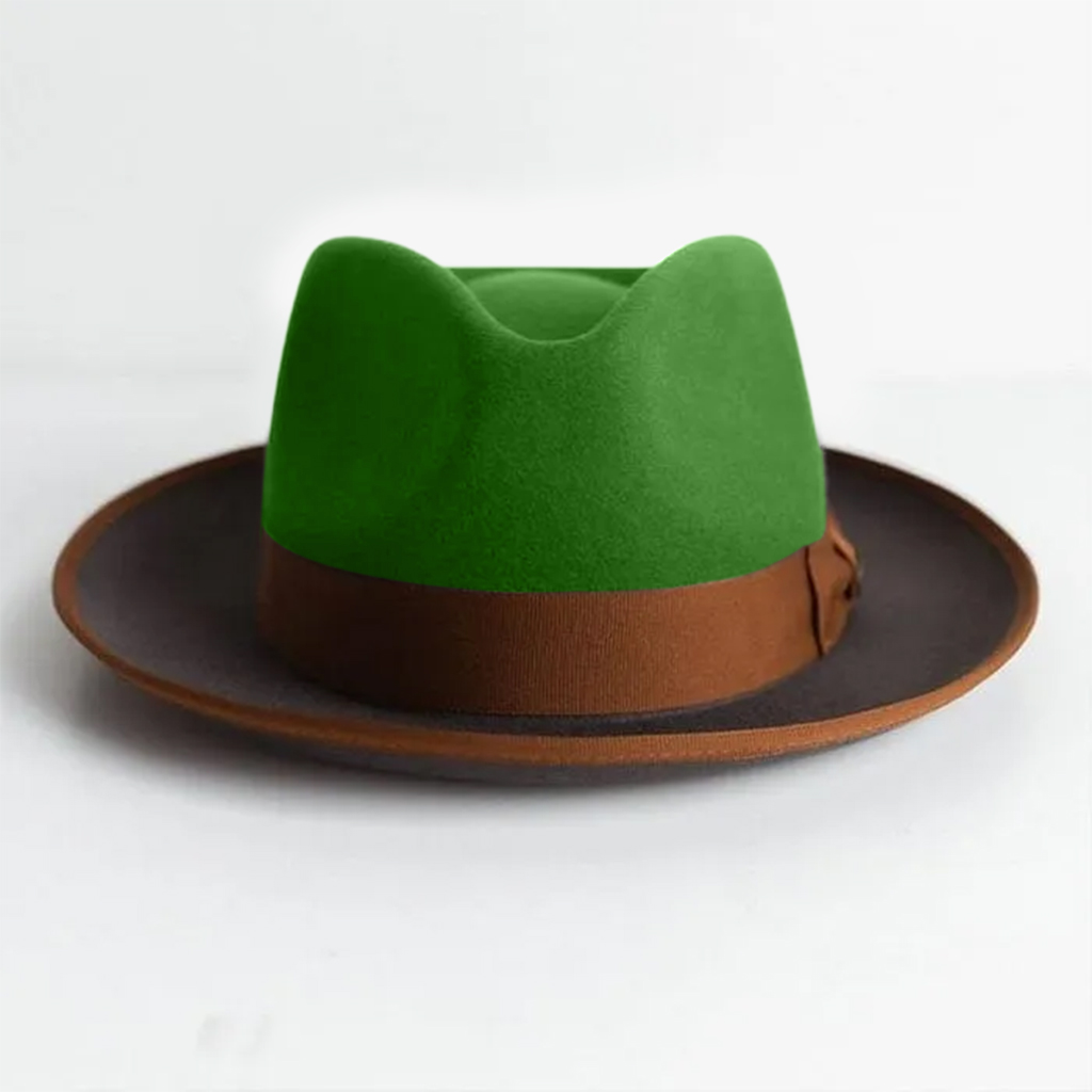 Ranch Old City Fedora Hat-Green 