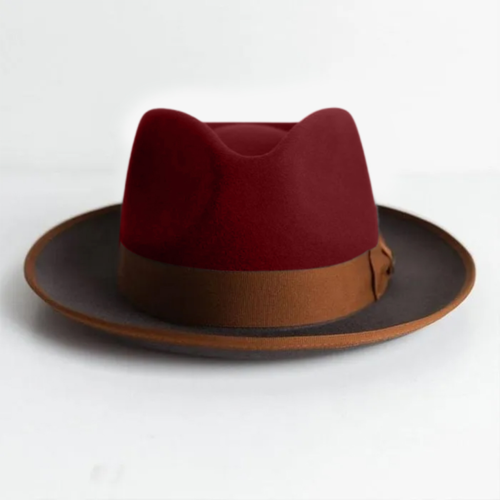 Ranch Old City Fedora Hat-Red 
