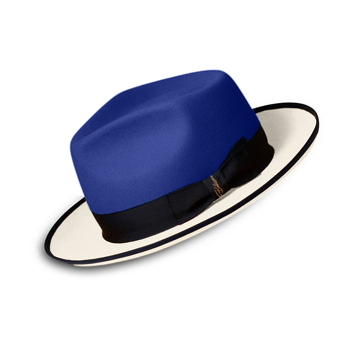 Limited - The Fox Fedora -Dark Blue Orange
