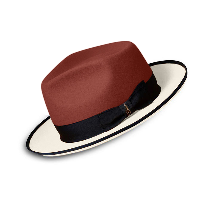Limited - The Fox Fedora -Orange Ivory