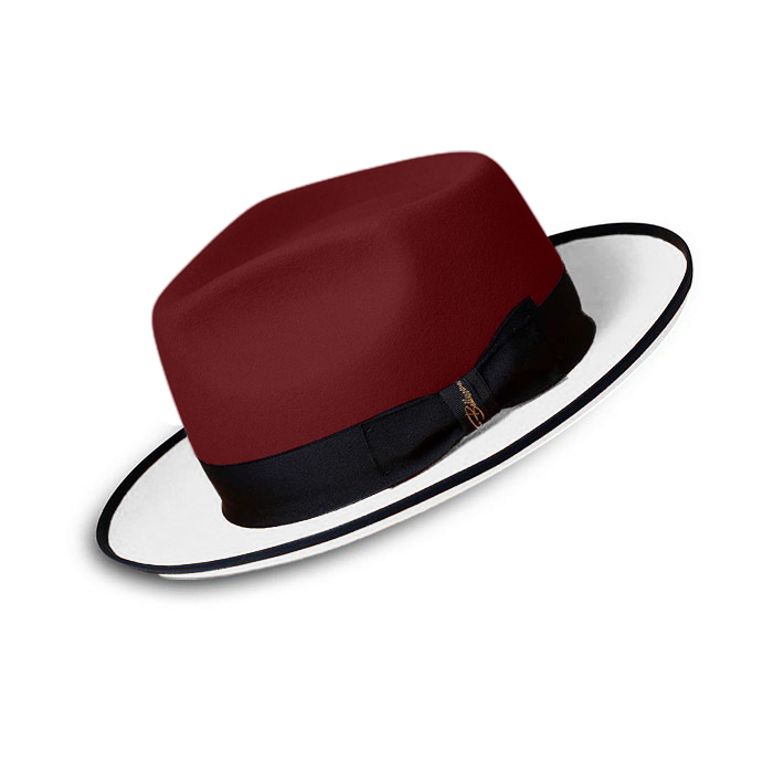 Limited - The Fox Fedora - FireBrick White