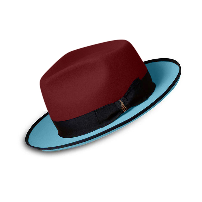 Limited - The Fox Fedora - FireBrick Blue