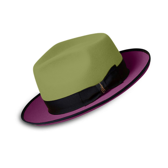 Limited - The Fox Fedora - Light Green Purple