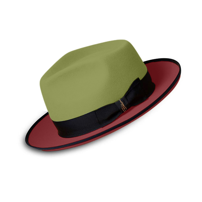 Limited - The Fox Fedora - Light Green Red