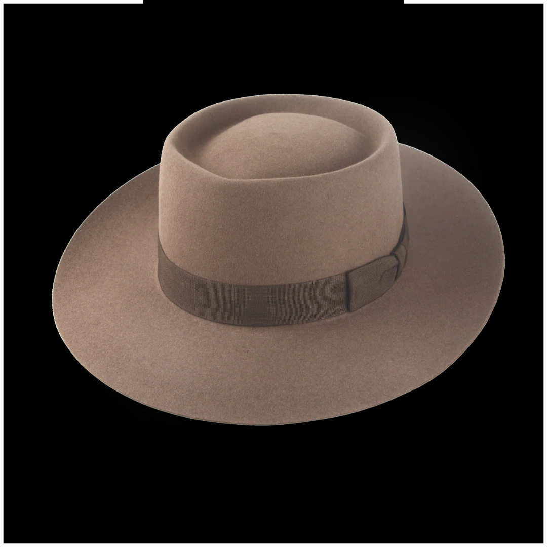 Classic Wide-Brim Porkpie Hat in Premium Beaver Felt | The Oppenheimer