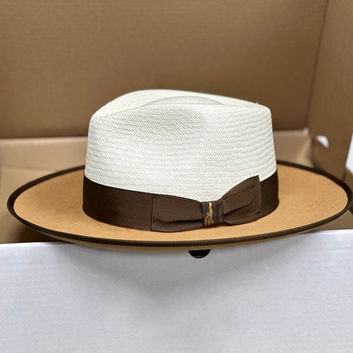 Exclusive Panama and Felt Two Tone Fox-Camel