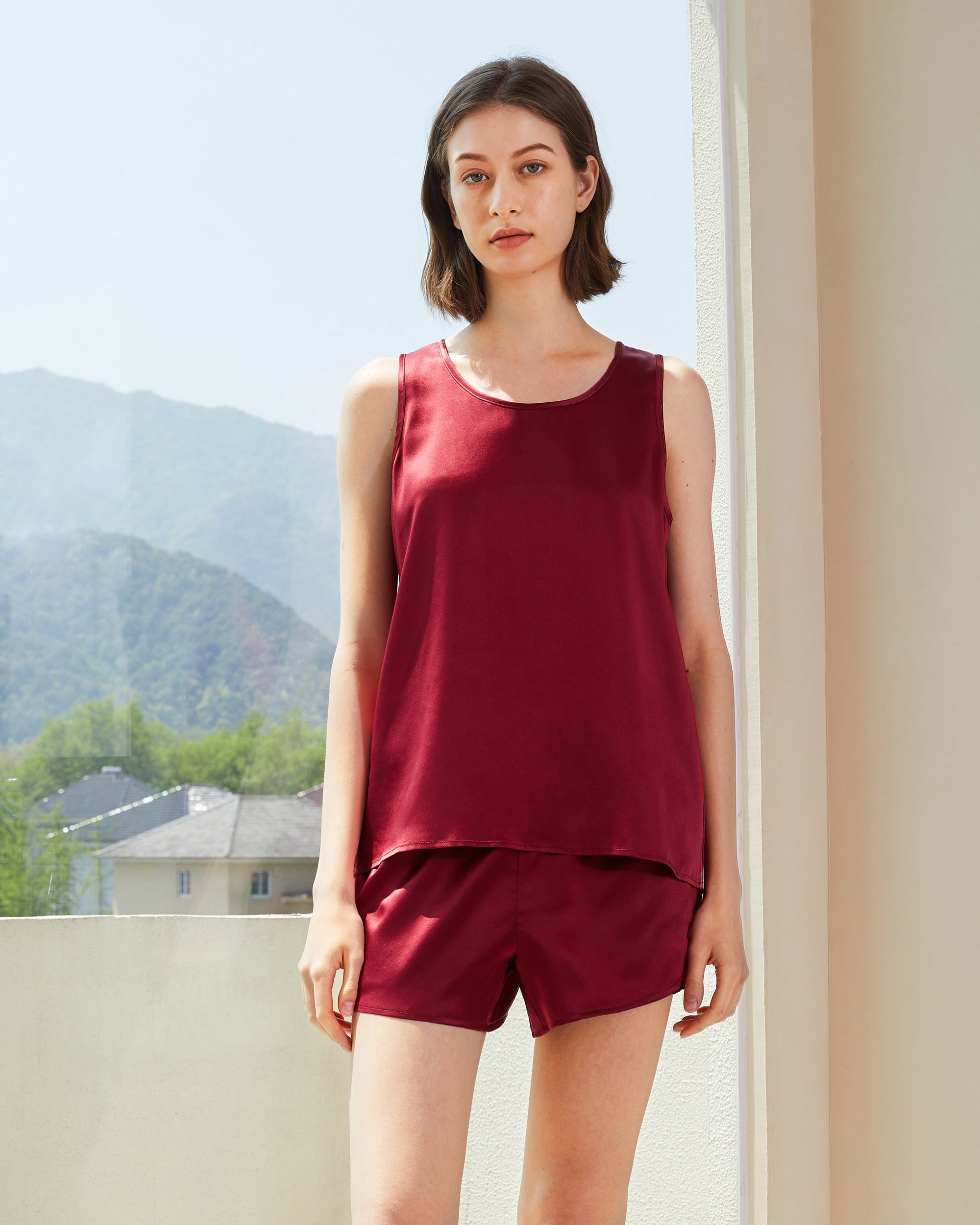 Summer Luxury Relaxed Short Tank Pajamas for Women