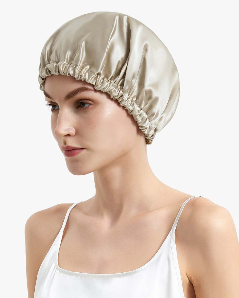 Silk Sleeping Cap Hair Protection Mulberry Silk Sleep Cap 22 Momme