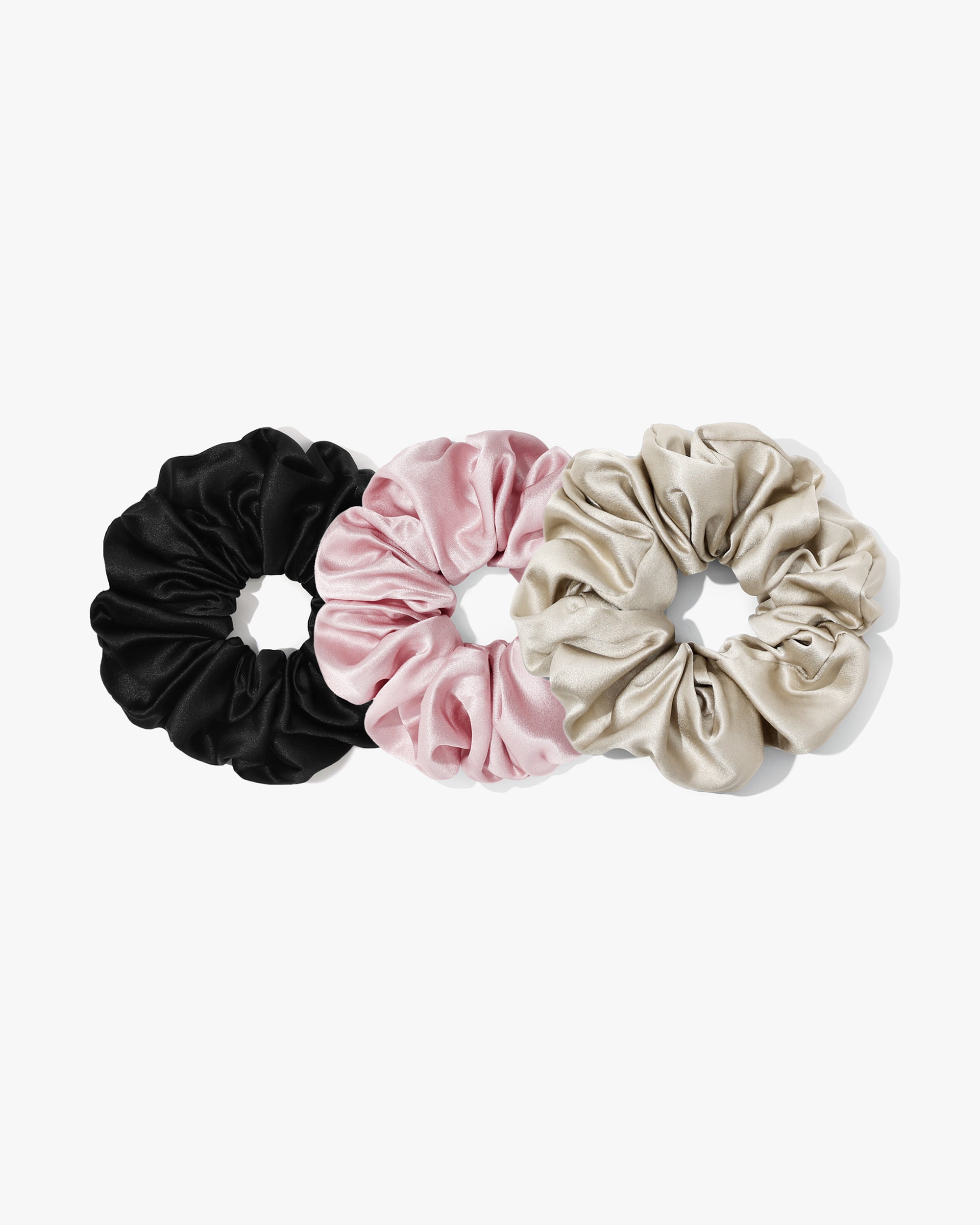 MommeSilk Classic Silk Scrunchies 3-Pack