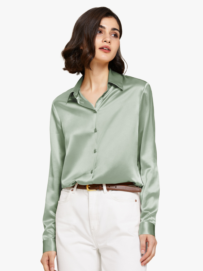 22MM Basic Versatile Silk Shirt – MommeSilk