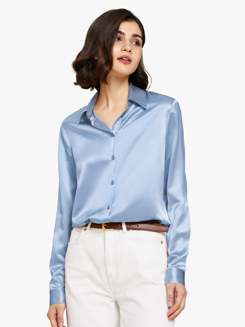 22MM Basic Versatile Silk Shirt – MommeSilk