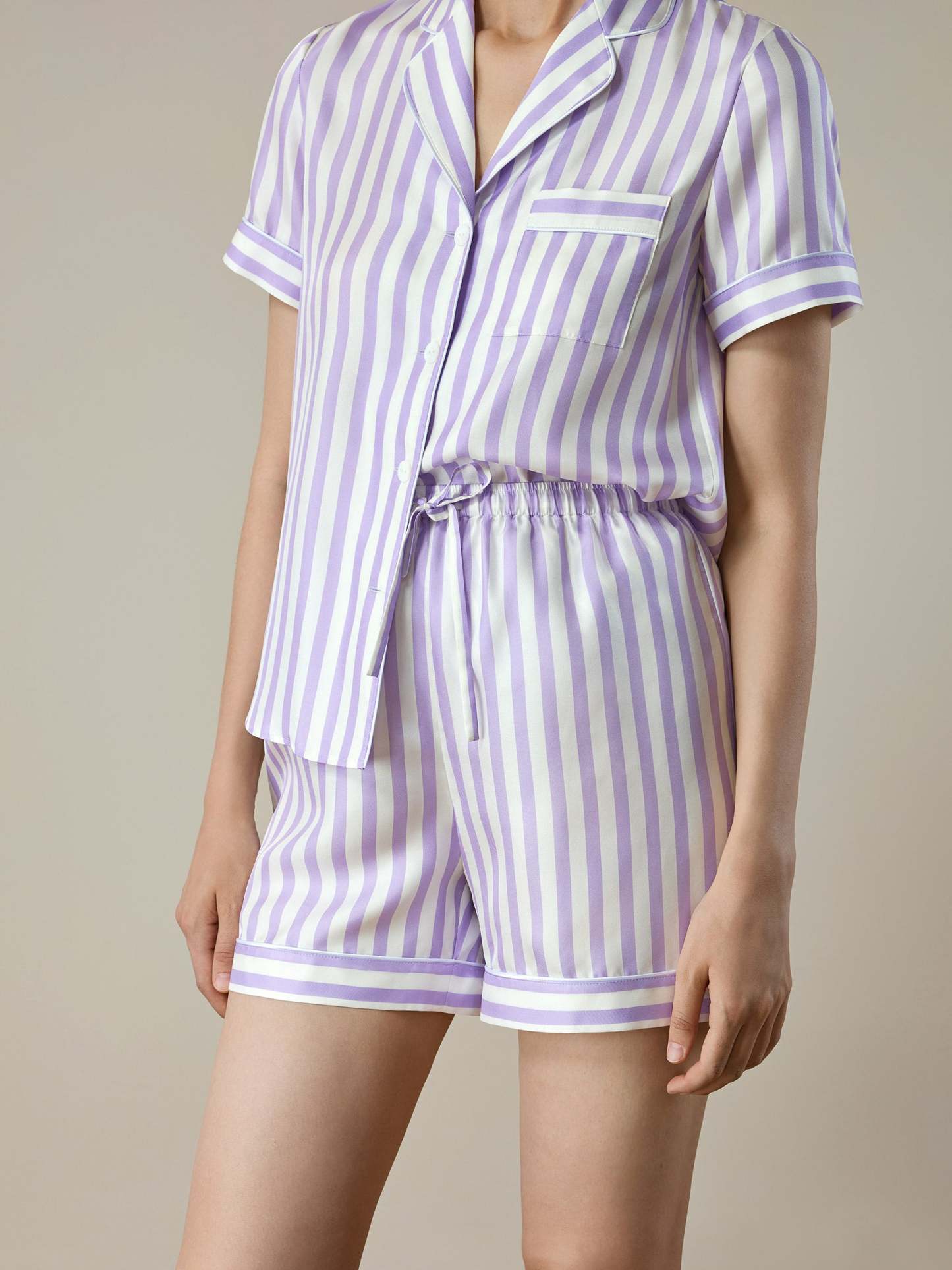 Lilac-White Pinstripes