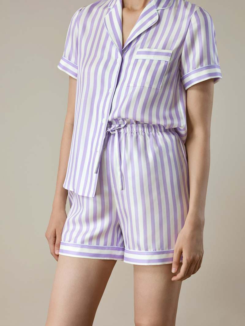 Lilac-White Pinstripes
