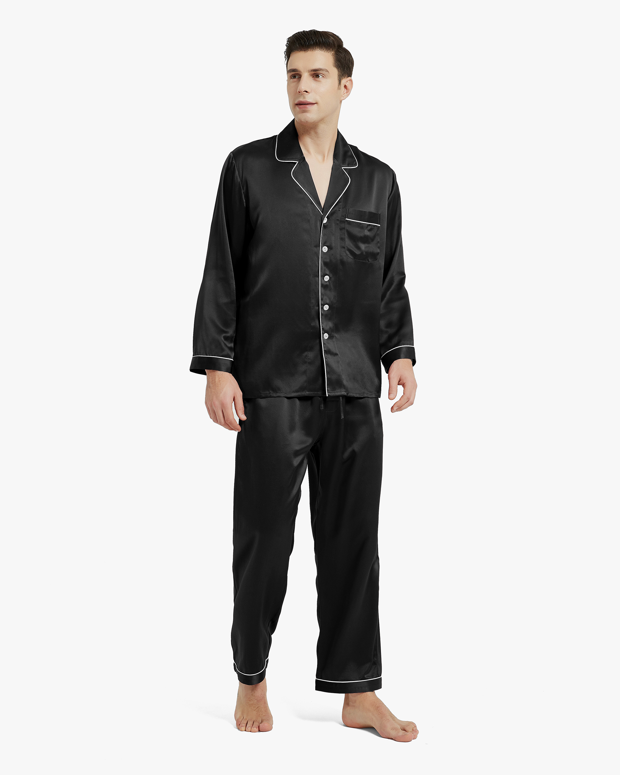 Best Silk Pajamas for Men Luxury Washable Silk Pajama Set