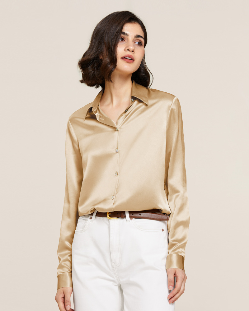 22MM Basic Versatile Silk Shirt – MommeSilk