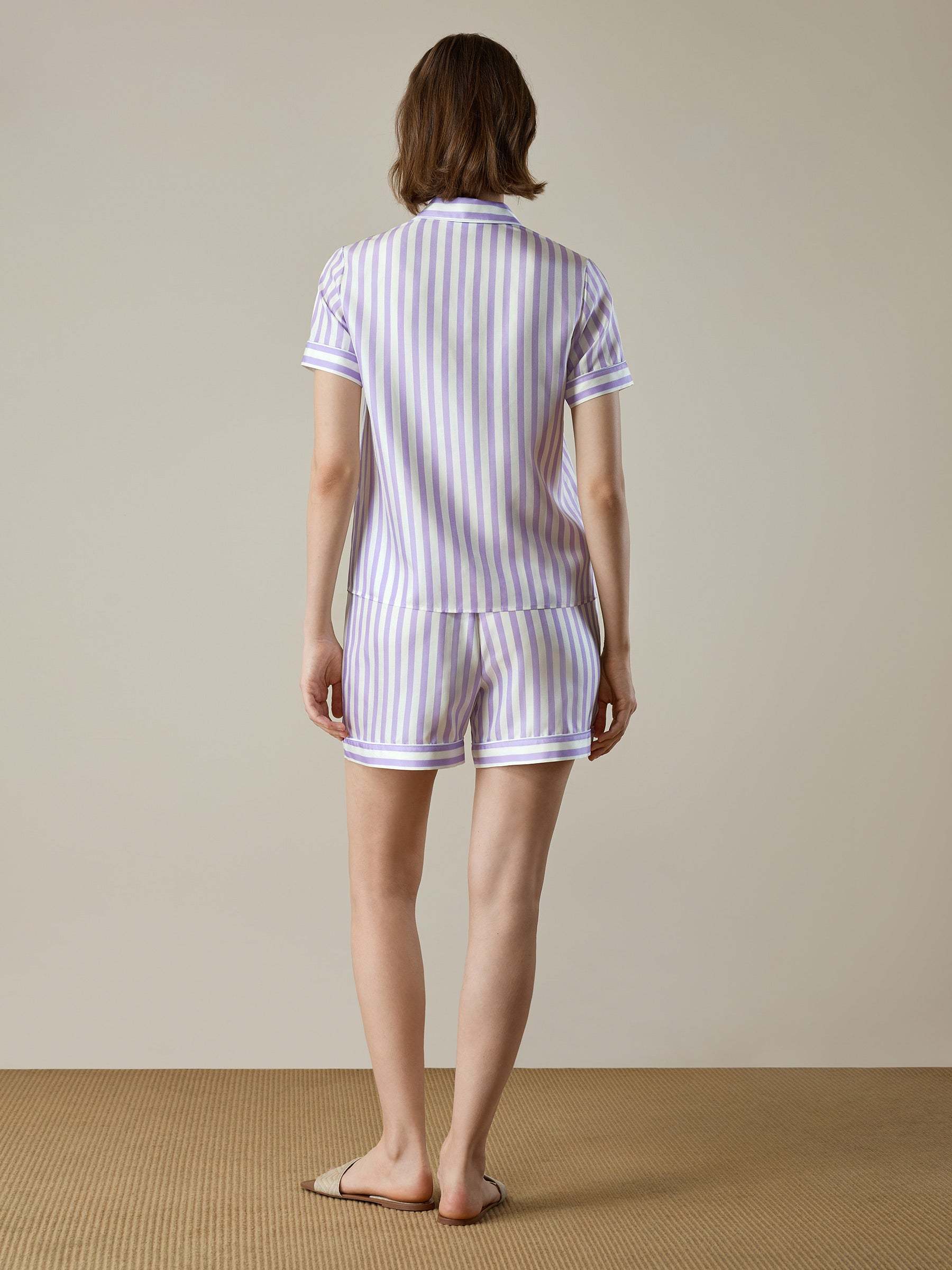 Lilac-White Pinstripes