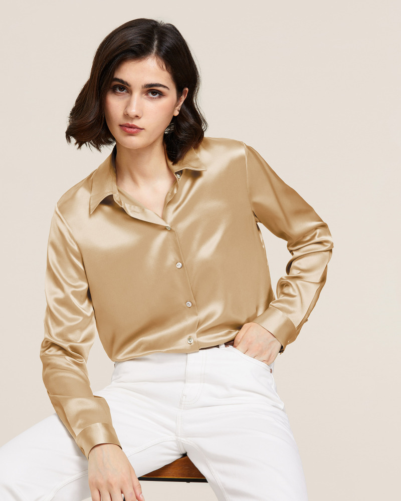22MM Basic Versatile Silk Shirt – MommeSilk