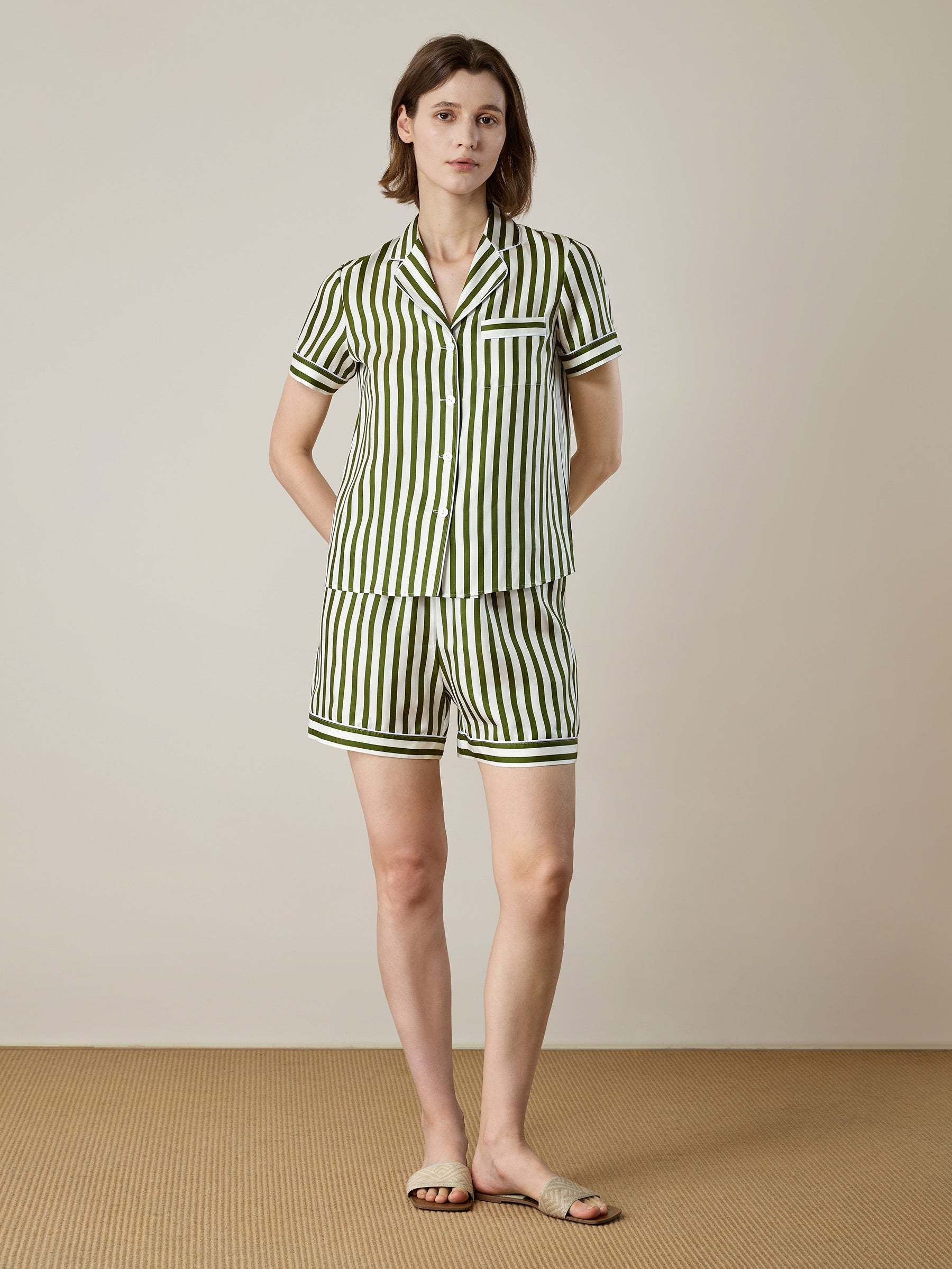 Green-White Pinstripes