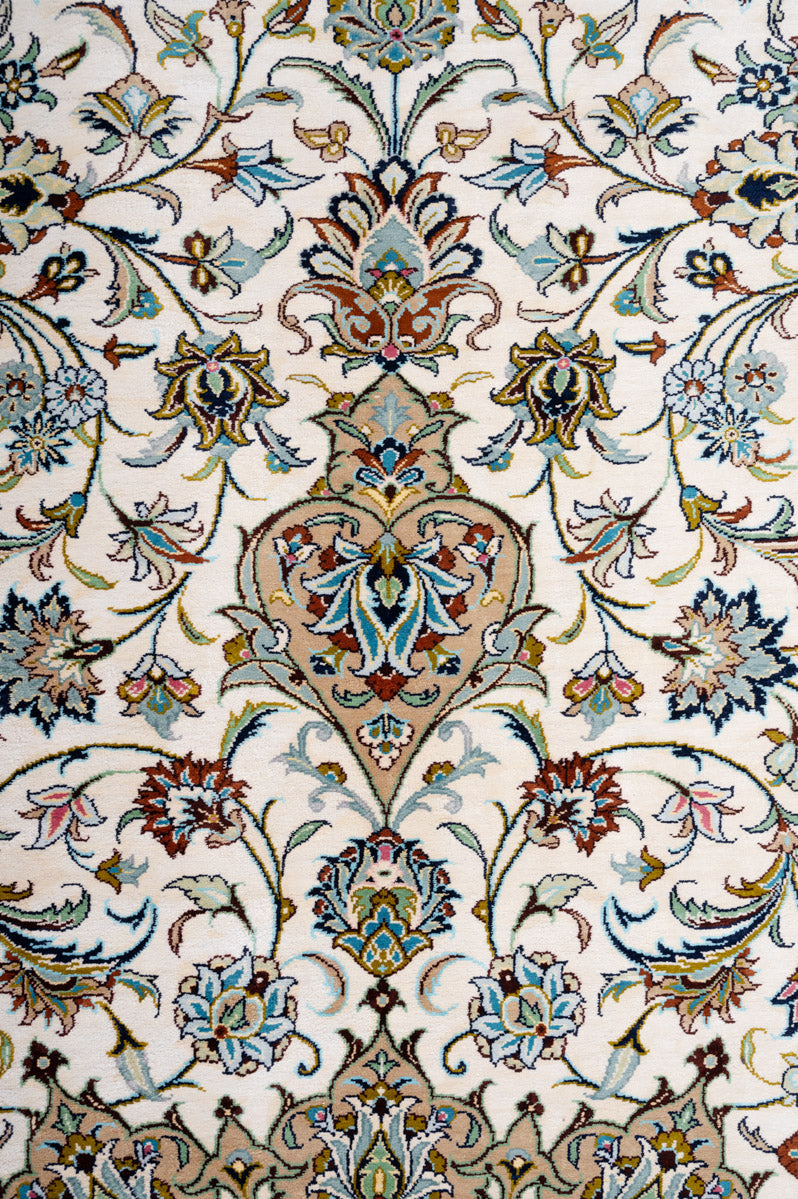 Signed Kashan Silk 344x248cm
