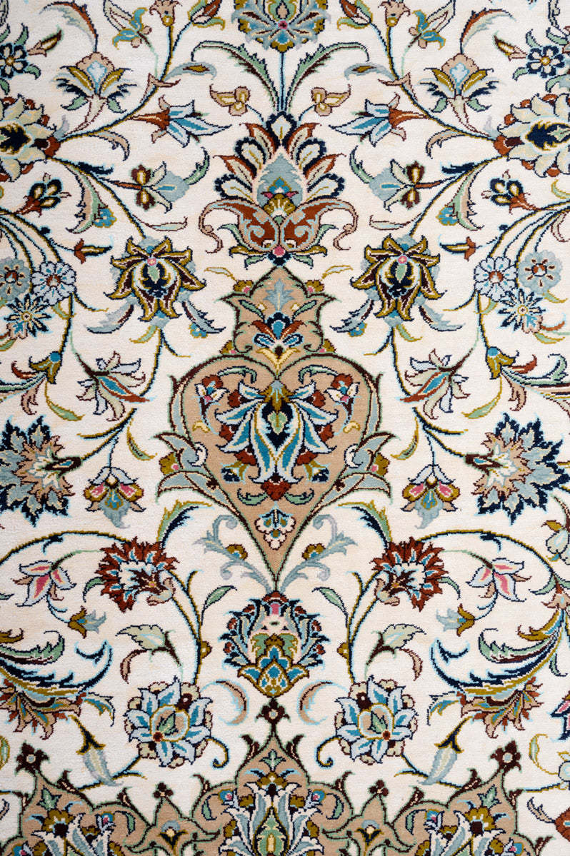 Signed Kashan Silk 344x248cm