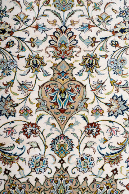 Signed Kashan Silk 344x248cm