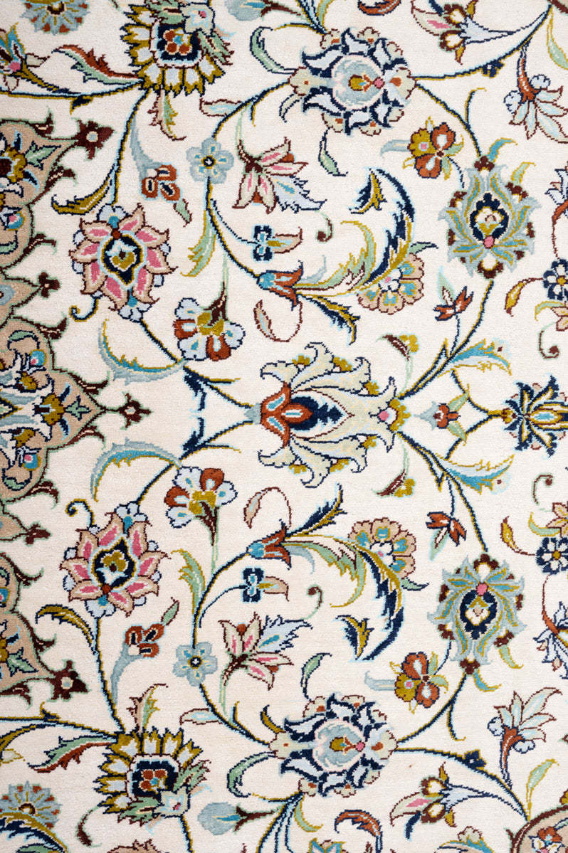 Signed Kashan Silk 344x248cm