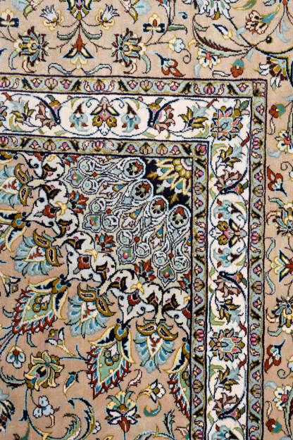 Signed Kashan Silk 344x248cm