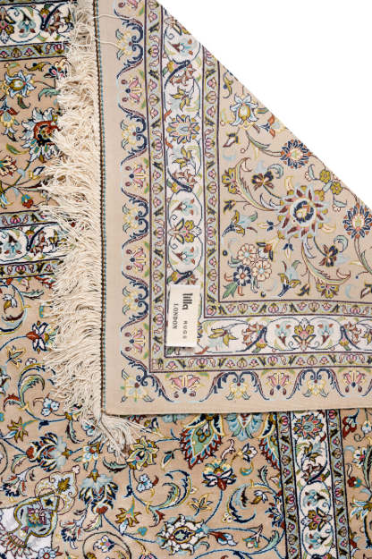 Signed Kashan Silk 344x248cm