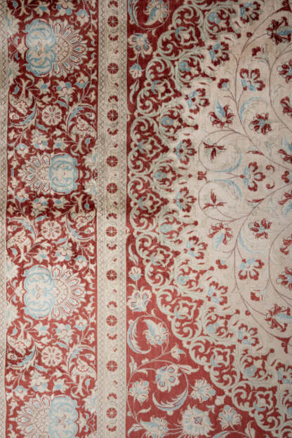 Signed Qum Silk 196x129cm
