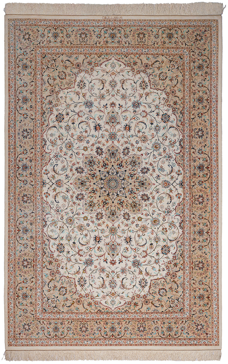 Signed Kashan Silk 240x155cm