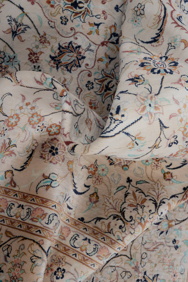 Signed Kashan Silk 240x155cm