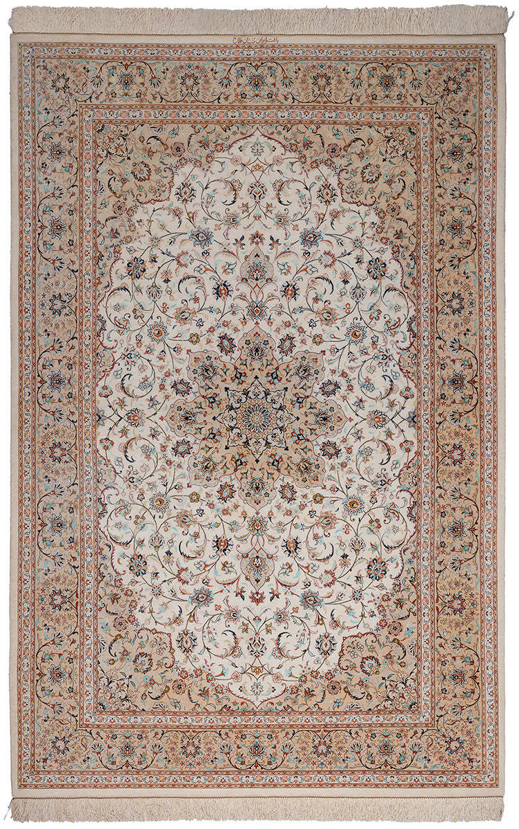 Signed Kashan Silk 240x155cm