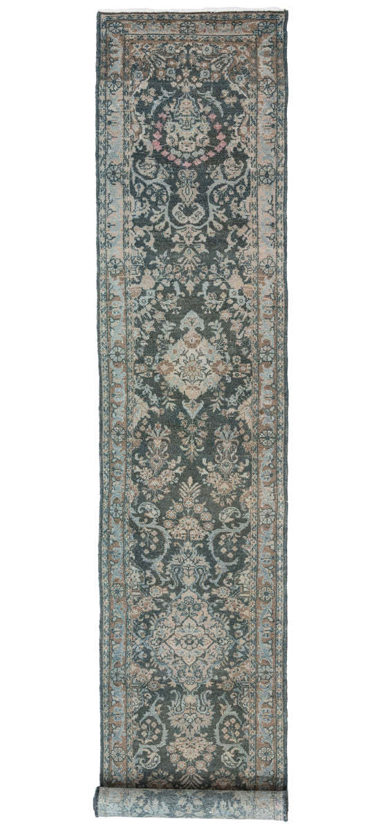 Vintage Distressed Sarouk Runner 552x75cm