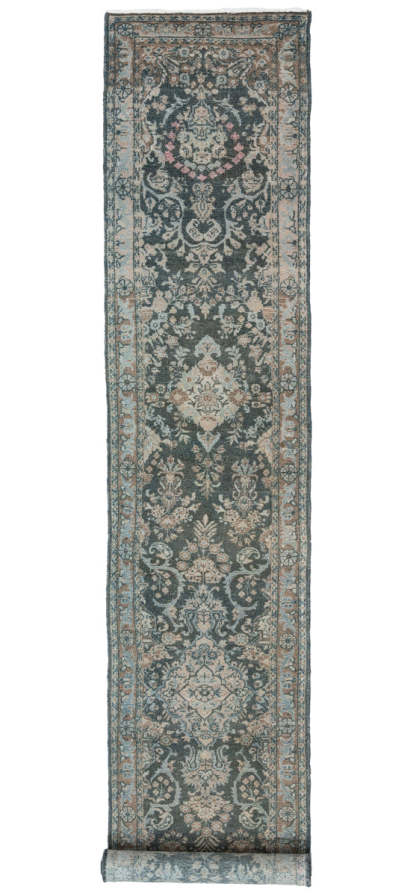 Vintage Distressed Sarouk Runner 552x75cm