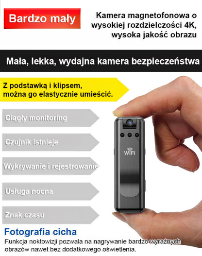 Kamera o ultradługim czasie czuwania, noktowizor, kompaktowy i przenośny, 90-dniowy czas pracy na baterii, jakość 4K HD w dowolnym momencie