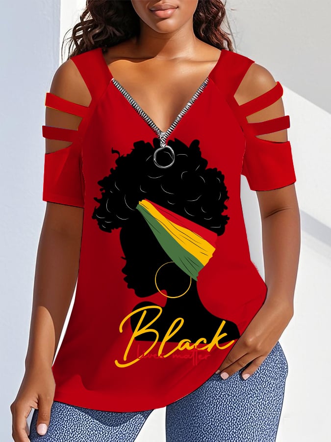 Women's Black Lives Matter Graphic Short Sleeve T-Shirt
