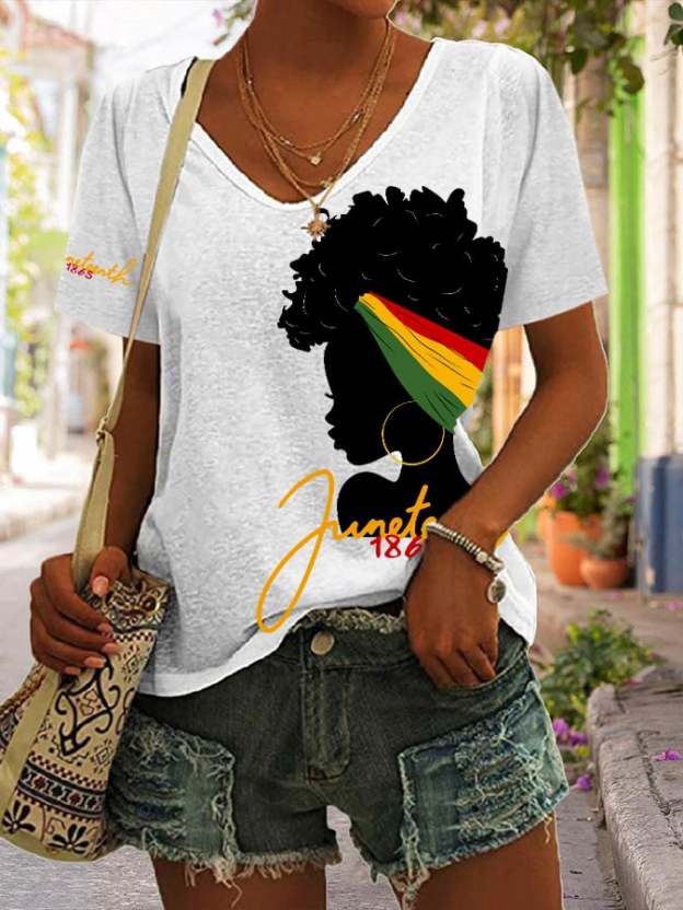 Women's Juneteenth 1865 Print Short Sleeve T-Shirt